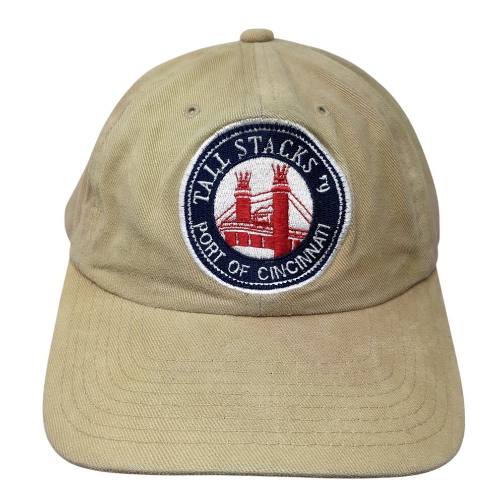 Tall Stacks Port of Cincinnati Baseball Cap Brown One Size Adjustable 6 Panel